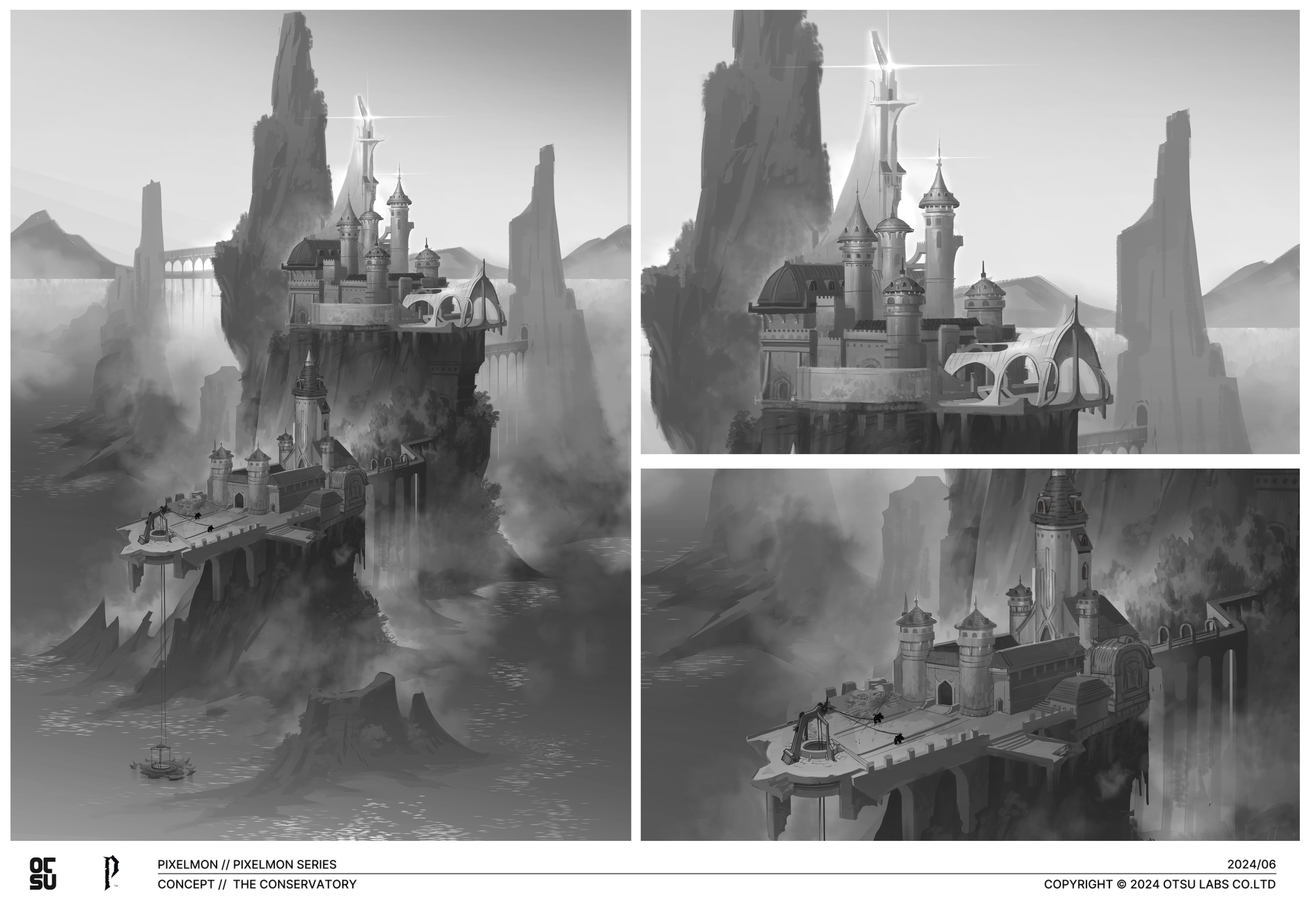 2D concept background in animation
