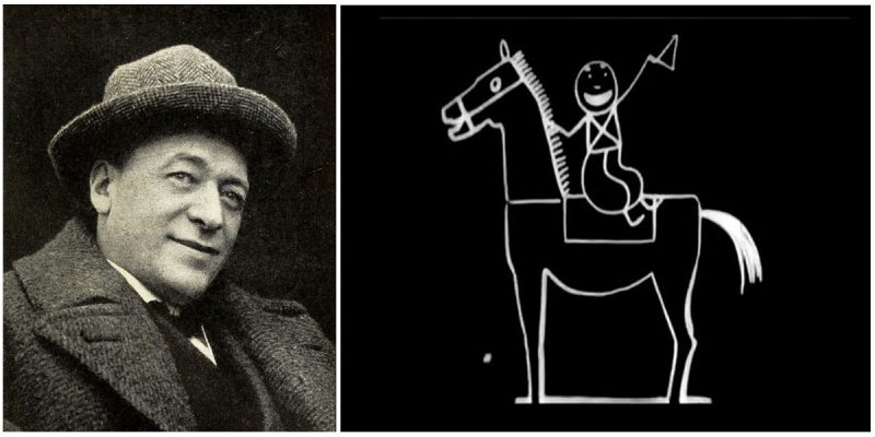Émile Cohl and A frame from Fantasmagorie
