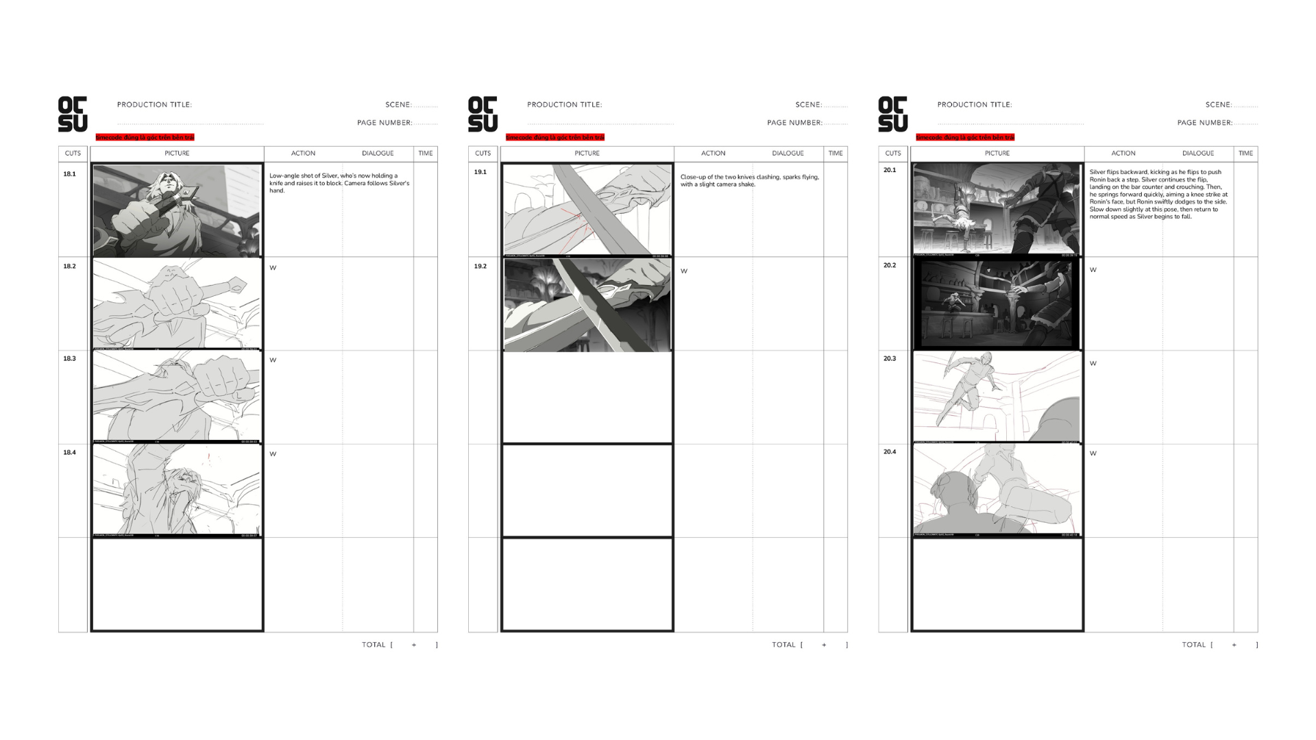 Storyboard by Otsu Animation